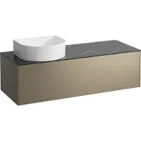 Laufen Tiroir Sonar en cours d'utilisation, 1 tiroir, adapté aux cuvettes des lavabos 812340, 812341, 812342, 812343, découpe à gauche pour le lavabo, H4054220341421