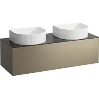 Laufen Tiroir Sonar en cours d'utilisation, 1 tiroir, adapté aux cuvettes des lavabos 812340, 812341, 812342, 812343, découpe à gauche et à droite pour le lavabo, H4054240341421