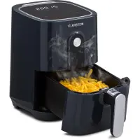 Klarstein Friteuse Sans Huile, Friteuse Compacte à Air Chaud 1400W à Chauffage Rapide pour la Cuisine, Airfryer 2.8L avec Ecran Tactile, Minuterie, Température Réglable, 8 Programmes de Cuisson