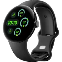 Google Pixel Watch LTE 41mm Noir mat en acier inoxydable Obsidian Active Band