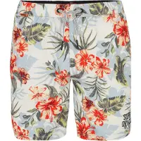 Superdry pour homme. M3010242A Maillot de bain multicolore à imprimé hawaïen (S), Beachwear, Polister recyclé, Durable