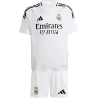 Adidas Real Madrid 24/25 Home Short Sleeve Junior Set Blanc 9-10 Years Enfants