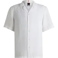 BOSS Rayer 01 Short Sleeve Shirt Blanc L Homme
