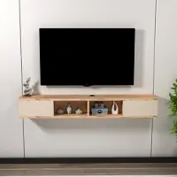 Skye Decor , Mayer - Atlantic Pine, beige, meuble TV, pin atlantique, panneaux de particules 100 % mélaminés, 140 x 22 x 19,6 cm