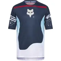 FOX Flexair Elevated Short Sleeve Enduro Jersey Bleu S Homme