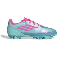 Adidas Chaussures de football F50 Club Messi FG/MG terrain ferme/multi hommes - Flash Aqua/Lucid Rose/Lucid Cyan
