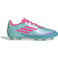Adidas Chaussures de football F50 League Messi La Vida Tropical Pack FG/MG terrain ferme/multi hommes - Flash Aqua/Lucid Rose/Lucid Cyan