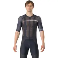 Castelli Maillot Manches Courtes Climber's A/C Noir Gris Foncé, Taille XXL