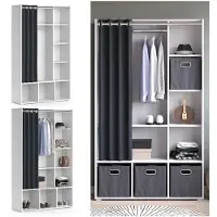 Vicco Armoire Luigi Blanc 38x178.1cm avec tringle à rideaux, Model 40587