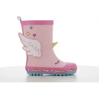 FLA Europe Chaussures pour enfants Leomil, bottes pour filles, bottes en caoutchouc, couleur rose, modèle décontracté