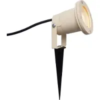 QAZQA Spot sur Piquet Beige GU10 50mm Réglable IP65 avec Câble et Fiche - Basic