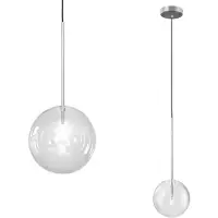 Toolight Lampe Suspendue APP1684-1CP 20cm Chrome