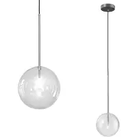 Toolight Lampe Suspendue APP1685-1CP 20cm Black Chrome
