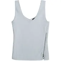 G-Star Asymmetrical Zip Slim Sleeveless T-shirt Gris L Femme