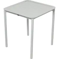 Oviala Table carrée de terrasse (70x70cm) blanche - Almada