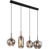 Globo Lighting Lampe à suspendre métal noir mat, 4x E27