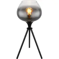 Globo Lampe de table noire Maxy Ø 24cm