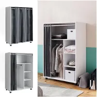 Vicco Armoire Doros Blanc 100x146.6cm avec roulettes, Model 40594