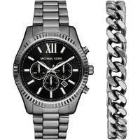 Michael Kors Montre à affichage analogique 'LEXINGTON' anthracite / noir