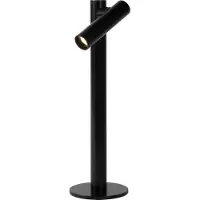 Lucide ANTRIM - wiederaufladbare Schreibtischlampe Innen/Außen - Akku/Batterie - LED Dim. - 1x2,2W 2700K - IP54 - Mit kabelloser Ladestation - Schwarz