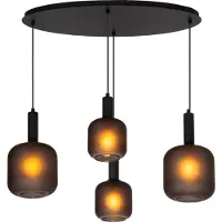 Lucide Eloise 4-Light Suspension Black