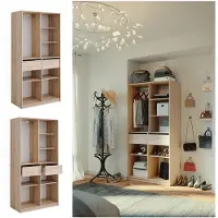 Vicco Armoire à vêtements Elmo Sonoma 100x200cm avec 2 tiroirs, Model 50197