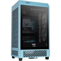 Thermaltake The Tower 200 tuerkis Tempered Glas