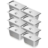 Vevor Bac Gastronorme GN 1/3 Lot de 8