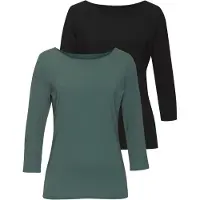 LASCANA T-shirt émeraude / noir