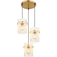 Globo Lighting Lampe à suspendre métal doré mat, 3x E27