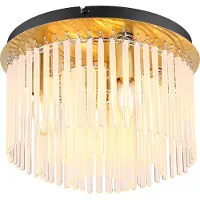 Globo Plafonnier en verre véritable tiges Ø32cm