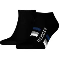 Tommy Hilfiger Socquettes - 2 Pack - Noir av. Bleu - - 43/46 - Chaussettes