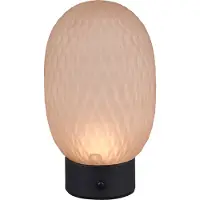 TRIO Lampe de table LED, ambre, variateur tactile, batterie, H 20,5 cm
