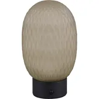 TRIO Lampe de table Facette Noir avec verre vert