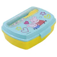 Stor Boîte à lunch rectangulaire avec couverts Peppa Pig