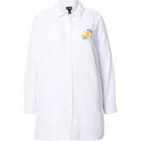 Ulla Popken Chemisier bleu clair / jaune / orange / blanc