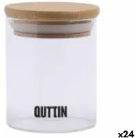 Quttin Pot en verre transparent 6,5 x 9 cm silicone 200 ml (24 pièces)