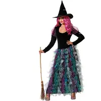 Atosa Witch Woman Costume Multicolore 2XL Enfants
