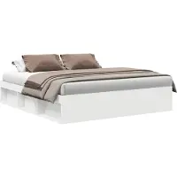 vidaXL Cadre de lit blanc 200x200 cm