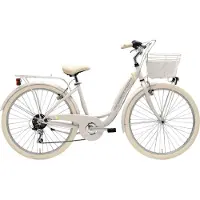Adriatica Vélo de ville 26 pouces PANDA blanc, panier inclus