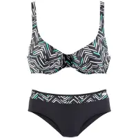 LASCANA Bikini noir / blanc