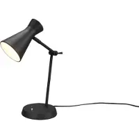 TRIO Lampe de bureau noire Enzo