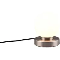 TRIO Lampe de table Prinz Ii nickel avec verre blanc