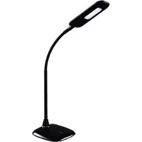 Brilliant noire Nele LED Lampe de table | Touchdimmer | 3 niveaux de gradation | Hauteur : 63 cm | 6,5W 340 lm 6500K | Plastique/métal