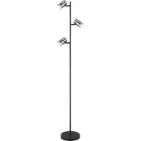 Globo Lighting Lampadaire métal noir mat, 3x GU10