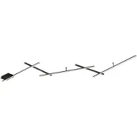 TRIO Plafonnier LED INDIRA 25 W, 3 000 K, 3 000 lm, métal noir, dimensions : 6,5 x 245 x 50 cm, IP20,
