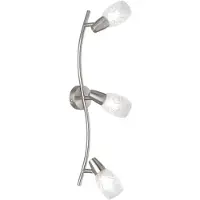 TRIO Spot COLMAR argent-blanc 3xE14x28W, verre, dimensions : 19x56x8 cm, IP20, RL