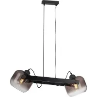 JUST LIGHT Suspension Cup 2.0, 2 lumières, verre fumé