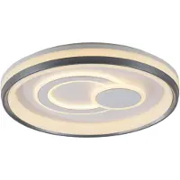 JUST LIGHT Plafonnier à LED - Ø 50 cm - noir - blanc - plastique - métal - intensité lumineuse variable