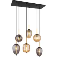 Globo Lampe suspendue 6 lumières Blacky noir